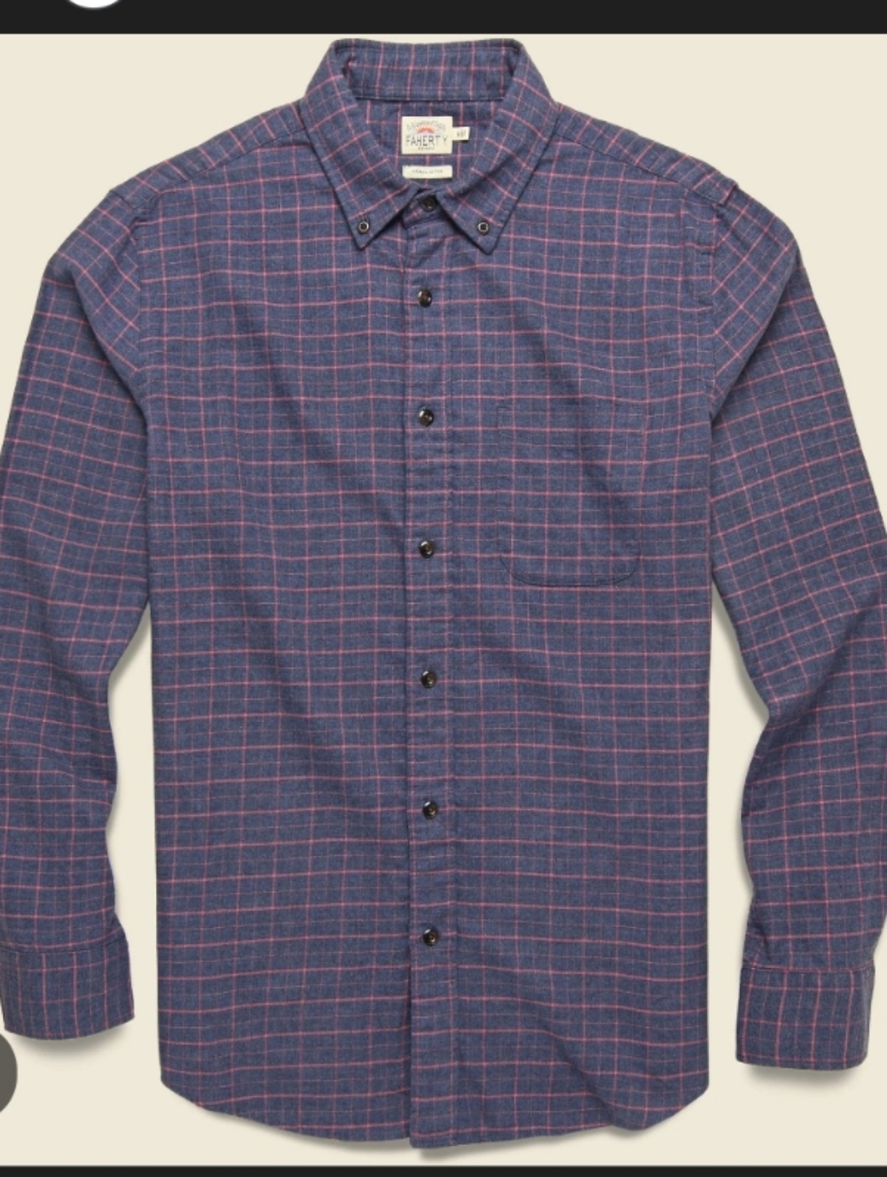 Faherty Feather weight Flannel Button Down Long Sleeve